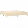 Boxspringbett mit Matratze Creme 200x200 cm Stoff