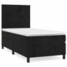 Boxspringbett mit Matratze Schwarz 90x200 cm Samt