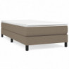 Boxspringbett mit Matratze Taupe 80x200 cm Stoff