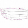 Boxspringbett mit Matratze Dunkelgrau 120x200 cm Stoff