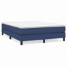 Boxspringbett mit Matratze Blau 140x200 cm Stoff