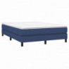 Boxspringbett mit Matratze Blau 140x200 cm Stoff