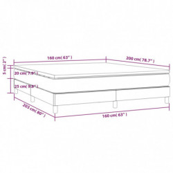 Boxspringbett mit Matratze Hellgrau 160x200 cm Stoff