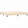 Boxspringbett mit Matratze Creme 200x200 cm Stoff