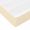 Boxspringbett mit Matratze Creme 90x200 cm Stoff