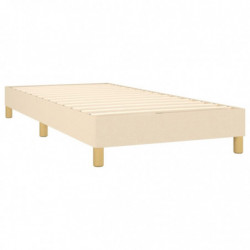 Boxspringbett mit Matratze Creme 100x200 cm Stoff