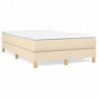 Boxspringbett mit Matratze Creme 120x200 cm Stoff