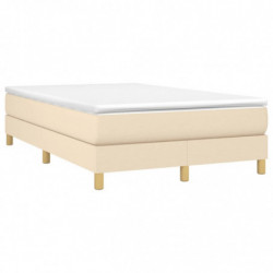 Boxspringbett mit Matratze Creme 120x200 cm Stoff