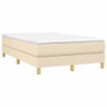 Boxspringbett mit Matratze Creme 120x200 cm Stoff