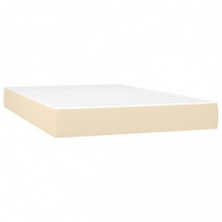 Boxspringbett mit Matratze Creme 120x200 cm Stoff