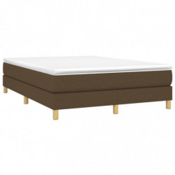 Boxspringbett mit Matratze Dunkelbraun 140x200 cm Stoff