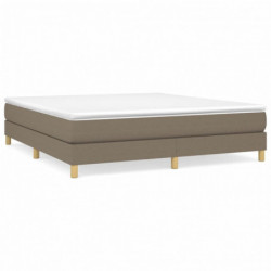 Boxspringbett mit Matratze Taupe 160x200 cm Stoff