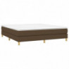 Boxspringbett mit Matratze Dunkelbraun 180x200 cm Stoff