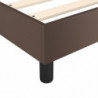 Boxspringbett mit Matratze Braun 90x200 cm Kunstleder