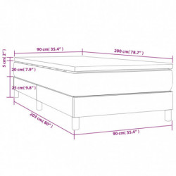 Boxspringbett mit Matratze Braun 90x200 cm Kunstleder