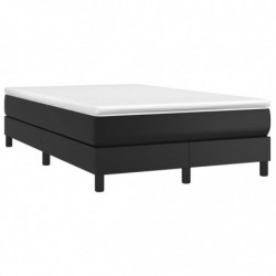 Boxspringbett mit Matratze Schwarz 120x200 cm Kunstleder