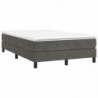 Boxspringbett mit Matratze Dunkelgrau 120x200 cm Samt