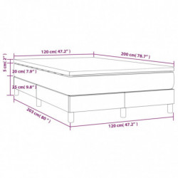 Boxspringbett mit Matratze Dunkelblau 120x200 cm Samt