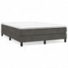 Boxspringbett mit Matratze Dunkelgrau 140x190 cm Samt