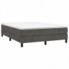 Boxspringbett mit Matratze Dunkelgrau 140x190 cm Samt