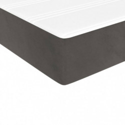 Boxspringbett mit Matratze Dunkelgrau 140x200 cm Samt