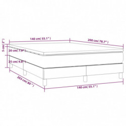 Boxspringbett mit Matratze Dunkelblau 140x200 cm Samt