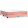 Boxspringbett mit Matratze Rosa 180x200 cm Samt