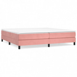 Boxspringbett mit Matratze Rosa 200x200 cm Samt