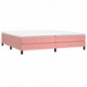 Boxspringbett mit Matratze Rosa 200x200 cm Samt