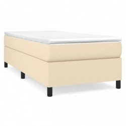 Boxspringbett mit Matratze Creme 90x200 cm Stoff