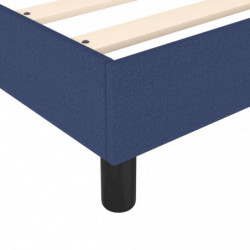 Boxspringbett mit Matratze Blau 120x200 cm Stoff