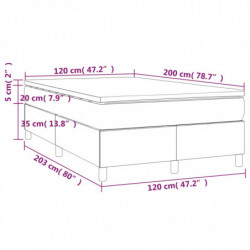 Boxspringbett mit Matratze Blau 120x200 cm Stoff