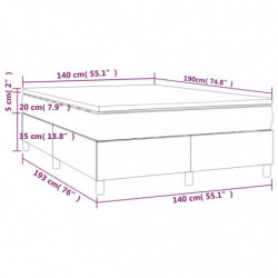 Boxspringbett mit Matratze Creme 140x190 cm Stoff