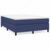 Boxspringbett mit Matratze Blau 140x200 cm Stoff