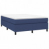 Boxspringbett mit Matratze Blau 140x200 cm Stoff