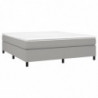 Boxspringbett mit Matratze Hellgrau 160x200 cm Stoff