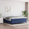 Boxspringbett mit Matratze Blau 160x200 cm Stoff