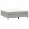 Boxspringbett mit Matratze Hellgrau 180x200 cm Stoff