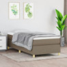 Boxspringbett mit Matratze Taupe 80x200 cm Stoff