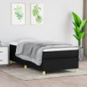 Boxspringbett mit Matratze Schwarz 90x200 cm Stoff