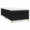 Boxspringbett mit Matratze Schwarz 100x200 cm Stoff