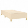 Boxspringbett mit Matratze Creme 100x200 cm Stoff