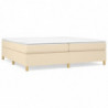 Boxspringbett mit Matratze Creme 200x200 cm Stoff