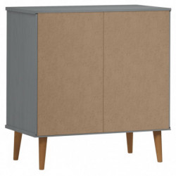 Sideboard MOLDE Grau 76,5x40x80 cm Massivholz Kiefer