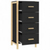 Highboard Schwarz 42x38x90 cm Holzwerkstoff