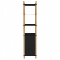 Highboard Schwarz 60x40x173 cm Holzwerkstoff