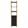Highboard Schwarz 60x40x173 cm Holzwerkstoff
