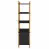 Highboard Schwarz 80x40x153 cm Holzwerkstoff