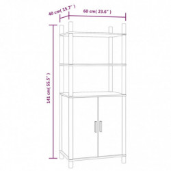 Highboard Weiß 60x40x141 cm Holzwerkstoff