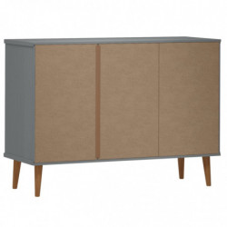 Sideboard MOLDE Grau 113x40x80 cm Massivholz Kiefer